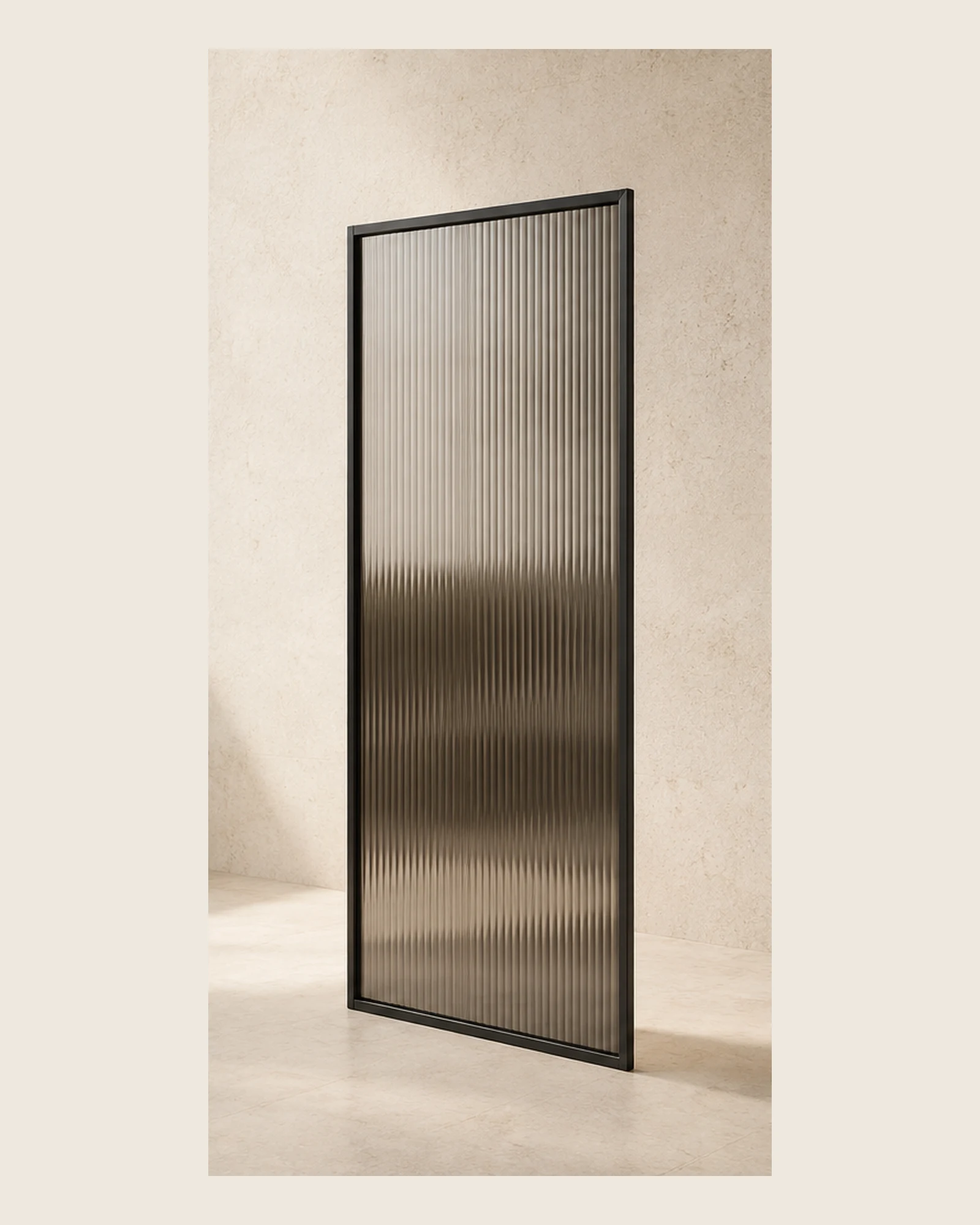 Fluted and tinted glass